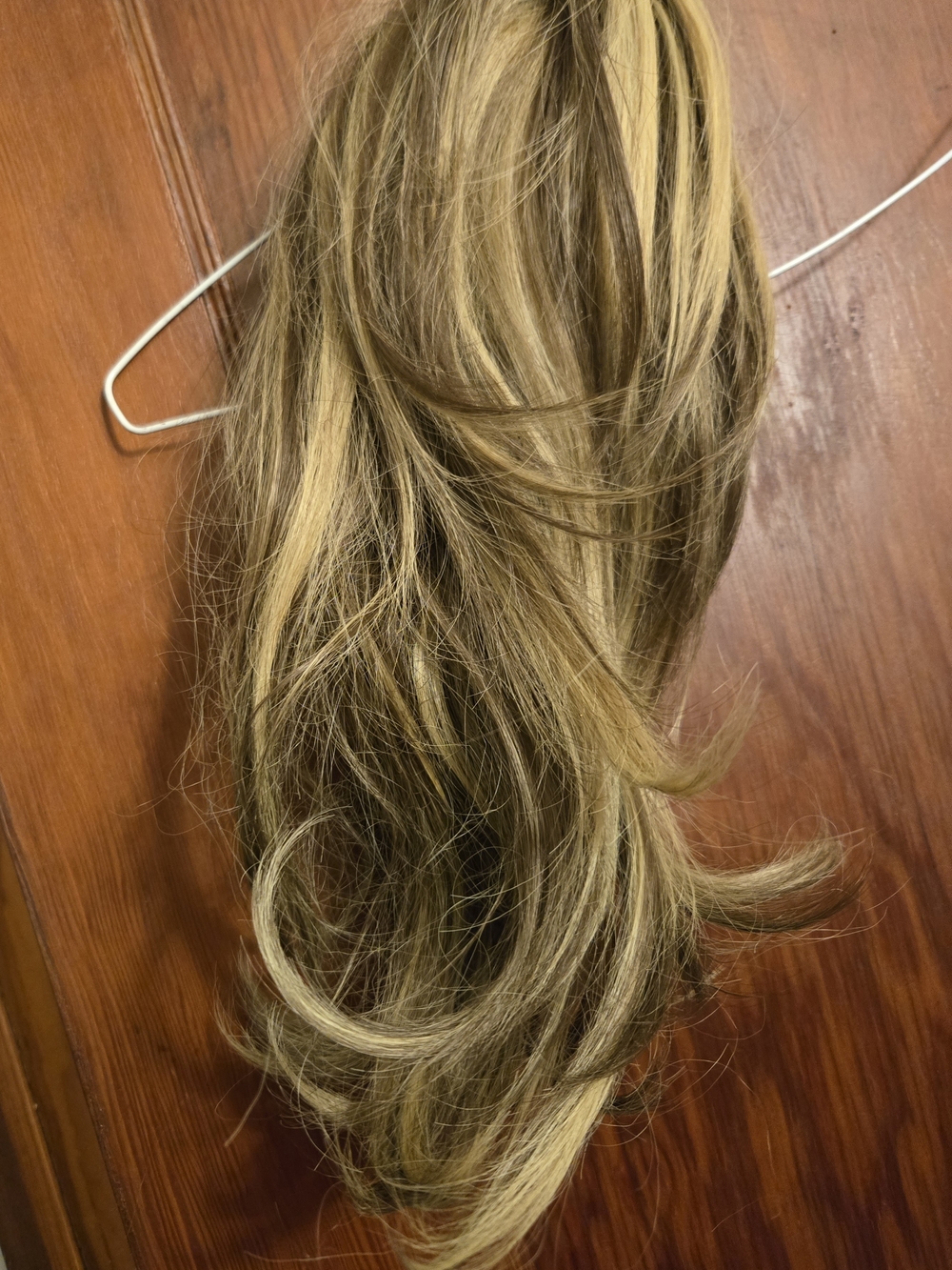 Long Layered Clip-In Hairpiece — Multi Blonde Highlights